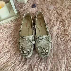 Marc Joseph Snakeskin Leather Loafers Size 6.5